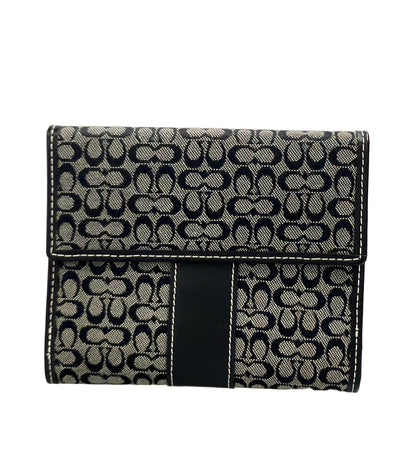 美品 COACH 二つ折り財布 ミニシグネチャー レディース コーチ