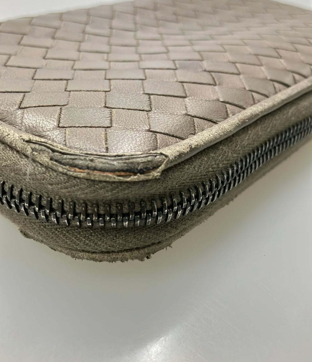 BOTTEGA VENETA ラウンドファスナー長財布 レザー イントレチャート ユニセックス ボッテガ・ヴェネタ