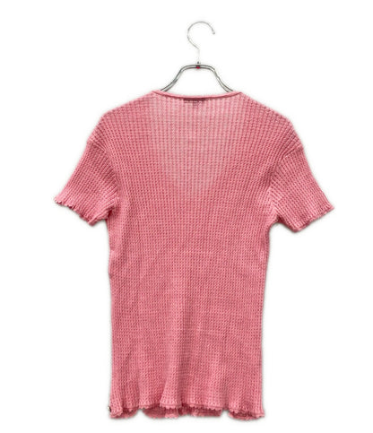 CHANEL 半袖 リネン Vネック ニット P56634K07410 レディース SIZE 38 (S) シャネル