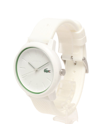 美品 LACOSTE 腕時計 クオーツ ホワイト レディース メンズ ラコステ