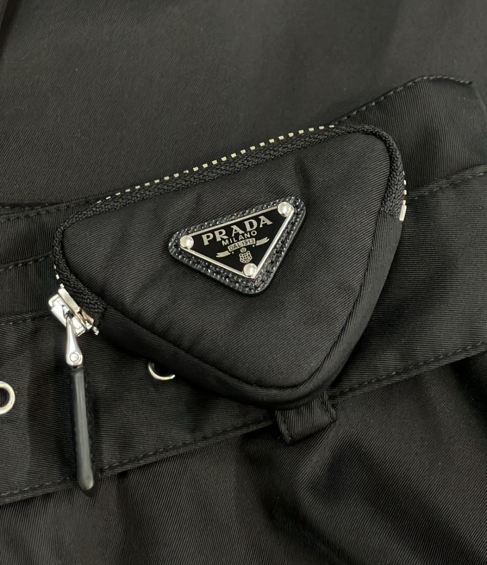 プラダ ナイロンスカート ロゴプリント トライアングル ポーチ Re-Nylon ASC1 2023 816 21H953 S232 1WQ8 レディース SIZE 38 (M) PRADA