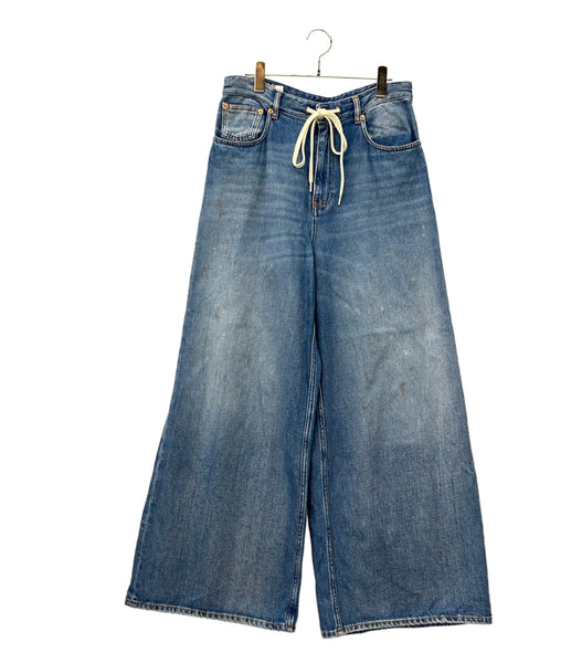 MM6 Maison Margiela ドローストリング ワイドデニムパンツ