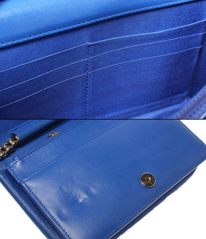 CHANEL チェーンショルダーバッグ チェーンウォレット ゴールド金具 キャビアスキン ボーイシャネル マトラッセ レディース シャネル