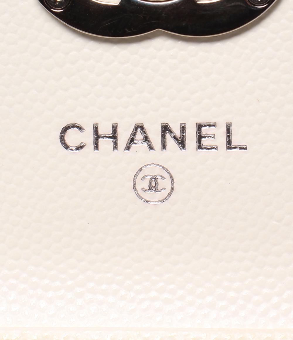 CHANEL チェーンショルダーバッグ キャビアスキン シルバー金具 マイクロ マトラッセ レディース シャネル