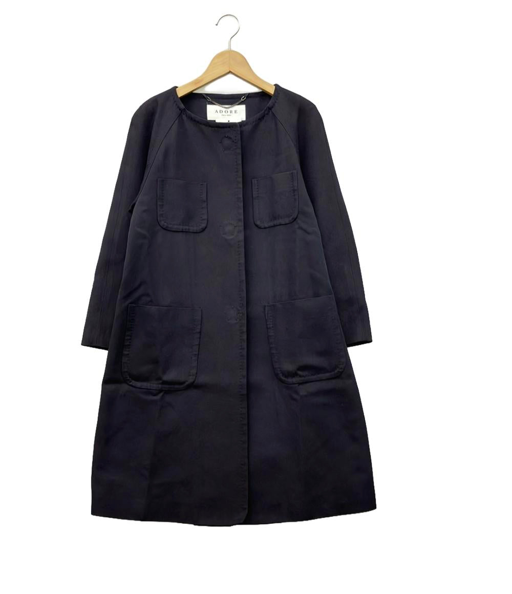 アドーア ノーカラーコート レディース SIZE 36 (XS) ADORE
