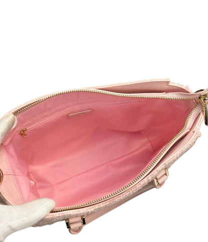 美品 サマンサベガ ハンドバッグ ショルダーバッグ 2WAY 斜め掛け ツイード ダイヤカット レディース Samantha Vega