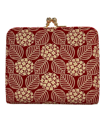 美品 INDENYA 二つ折り財布 がま口 レディース 印傳屋