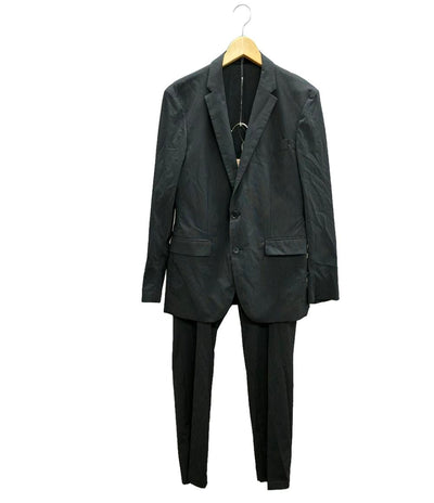 美品 ジョゼフオム ストライプ柄ナイロンセットアップスーツ 薄手 メンズ SIZE 46 (XL) JOSEPH HOMME