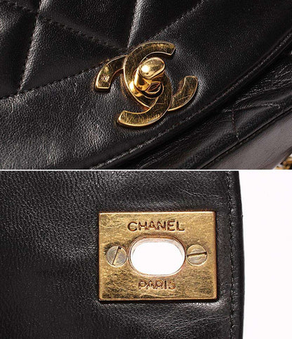 CHANEL チェーンショルダーバッグ シングルチェーン シングルフラップ ゴールド金具 マトラッセ ダイアナ22 レディース シャネル