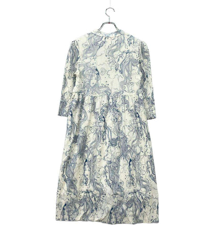 SEE BY CHLOE 長袖ワンピース プリントコットンとシルク混紡クレポンミディドレス CHS21AR00702791J34 レディース SIZE 34 (XS) シーバイクロエ