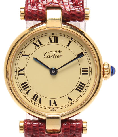 Cartier 腕時計 ヴェルメイユ マスト ヴァンドーム クオーツ レディース カルティエ