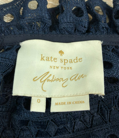 Kate Spade 半袖ワンピース 総レース ネイビー レディース SIZE 0 (XS) ケイトスペード