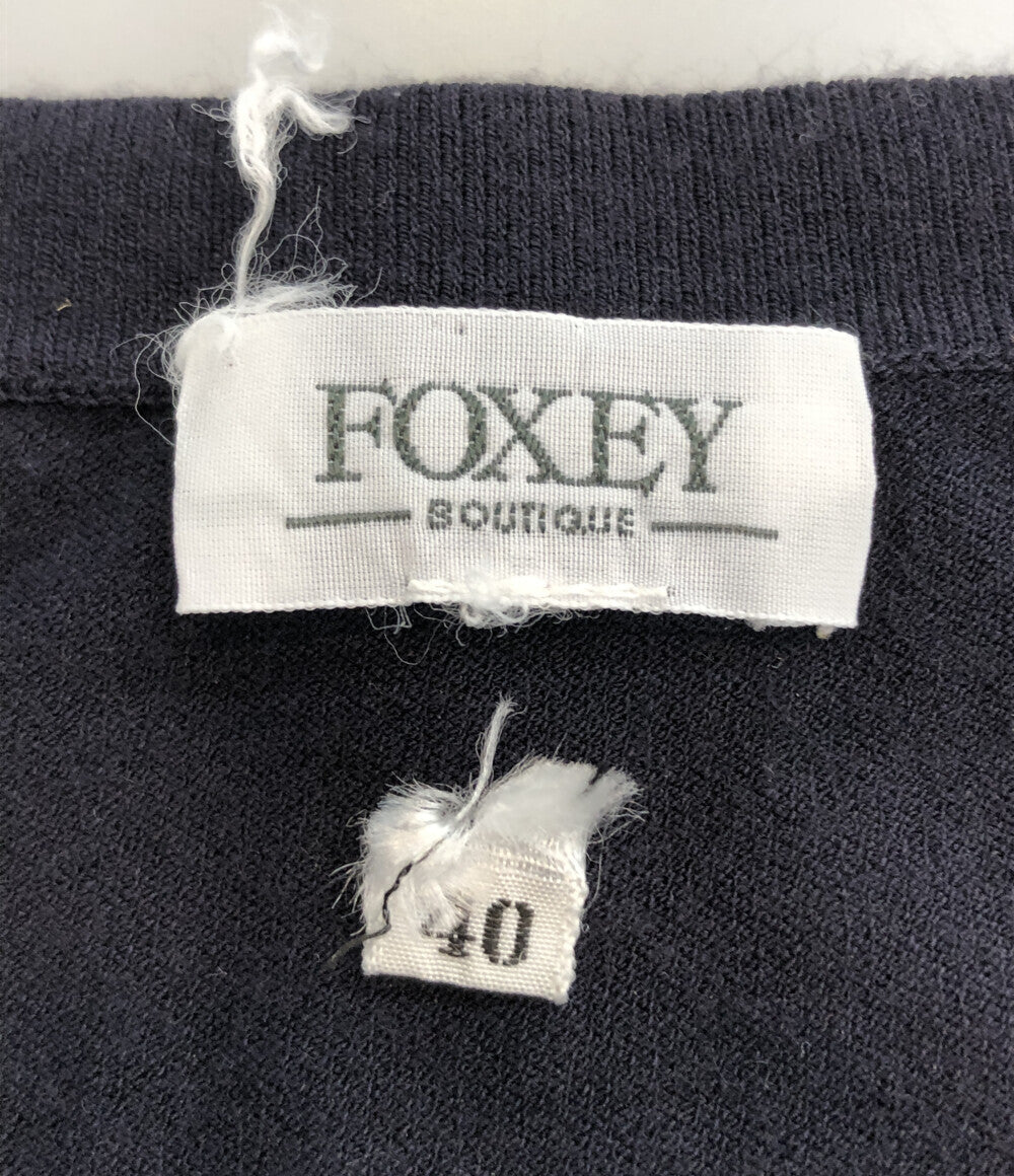 フォクシー  長袖ニット ロゴプレート     23573-SCHAN14-5 レディース SIZE 40 (M) foxey