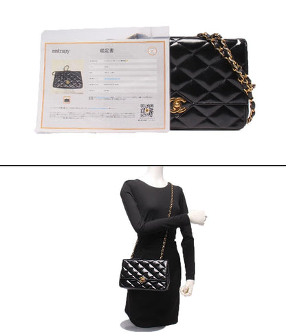 CHANEL チェーンショルダーバッグ シングルチェーン シングルフラップ ゴールド金具 斜め掛け 0番台 マトラッセ レディース シャネル