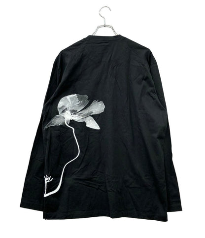 Y-3 長袖Tシャツ フラワーグラフィック ストリート メンズ SIZE L ワイスリー