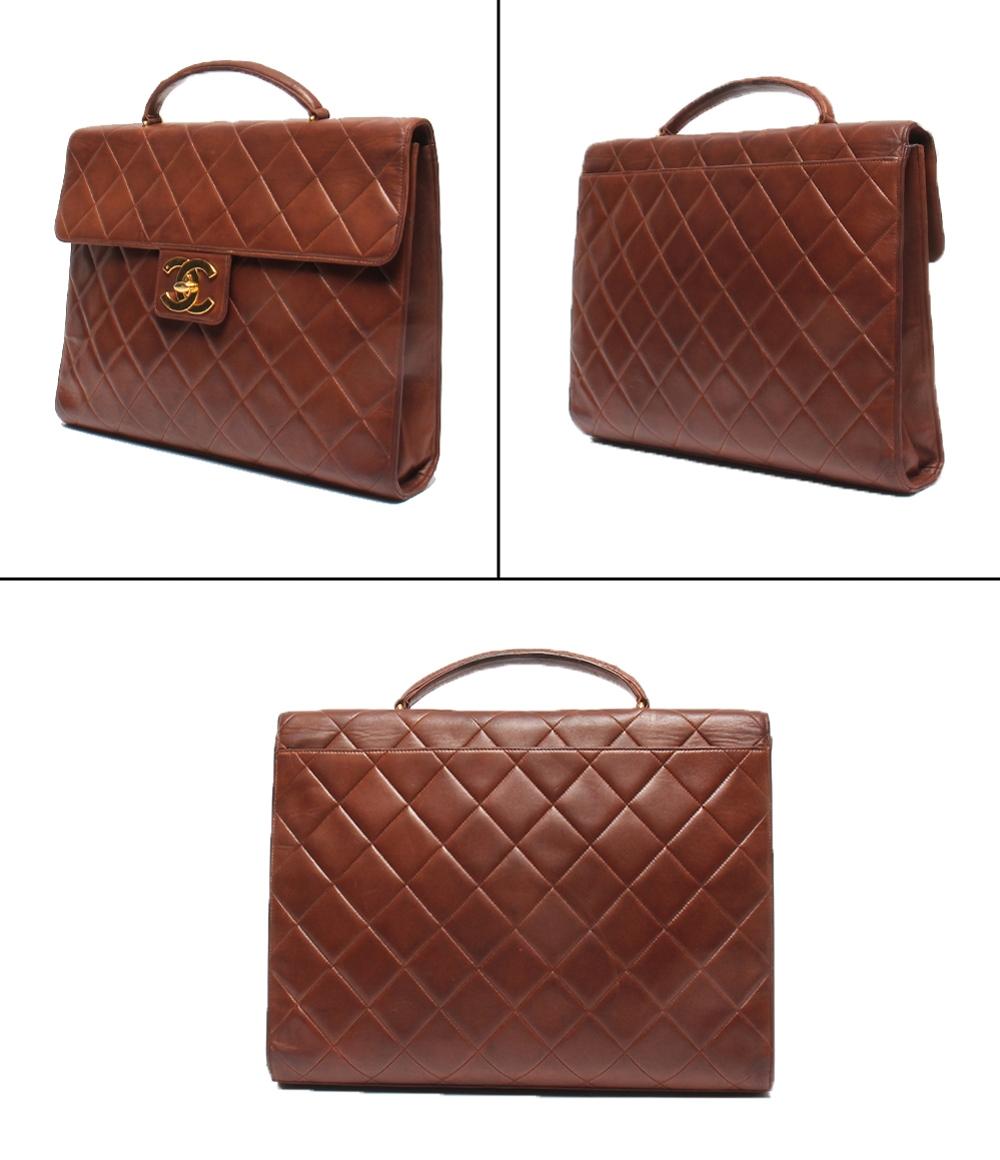 シャネル ブリーフケース ビジネスバッグ ゴールド金具 マトラッセ