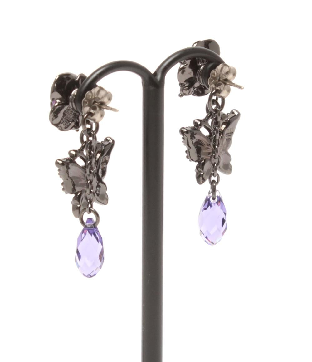 美品 ANNA SUI ピアス バタフライモチーフ フラワーモチーフ レディース アナスイ