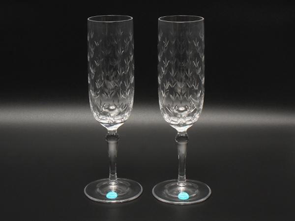 TIFFANY&Co. シャンパングラス 2点セット ペア フローレット ティファニー