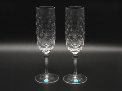 TIFFANY&Co. シャンパングラス 2点セット ペア フローレット ティファニー