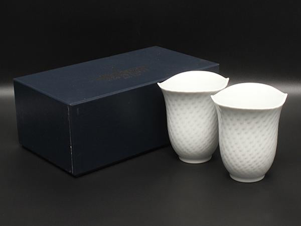 美品 Meissen フリーカップ タンブラー 2点セット ペア 波の戯れ マイセン
