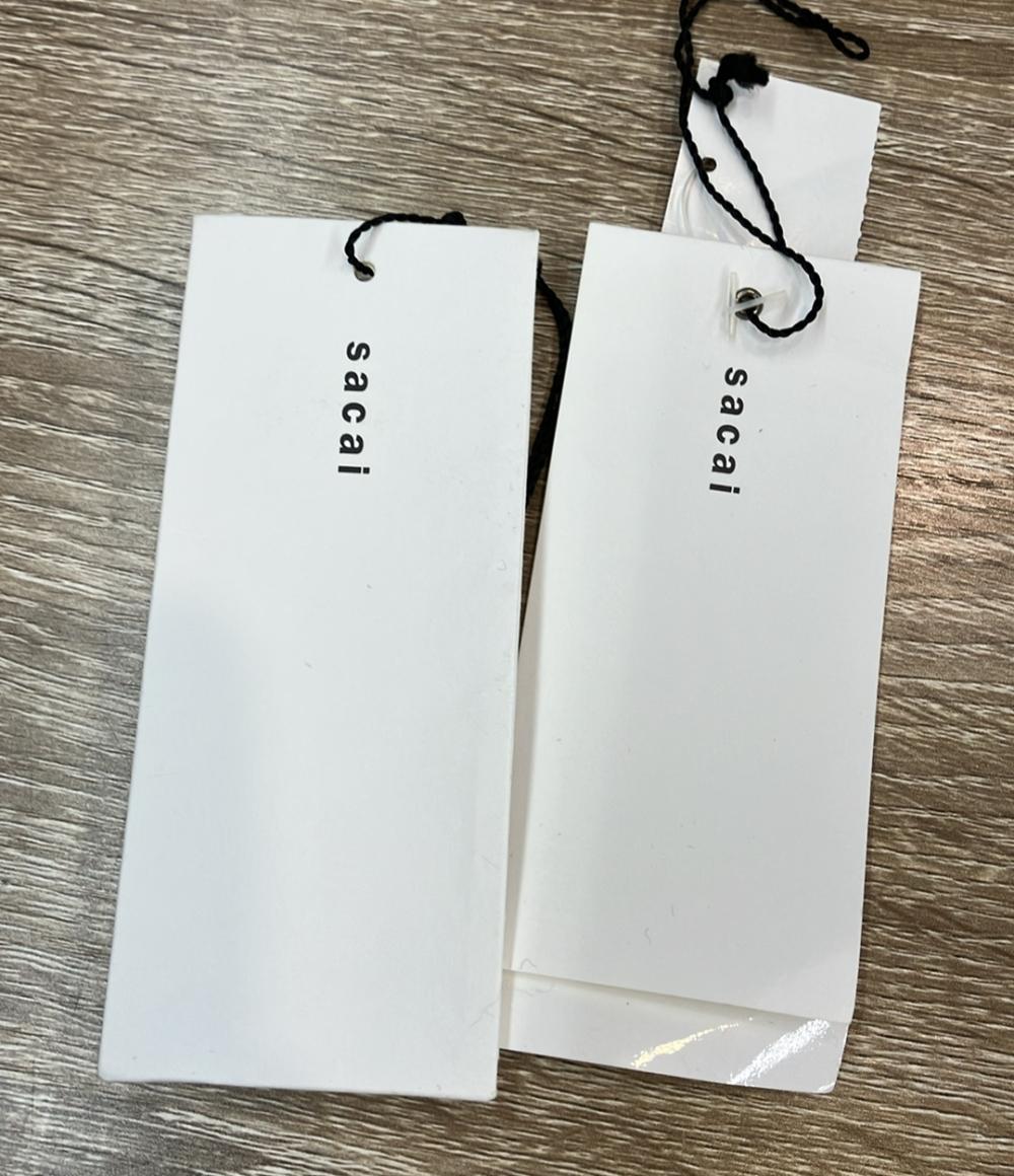 Sacai 長袖カーディガン エルボーパッチ チュール付き 16-02854 レディース SIZE S サカイ