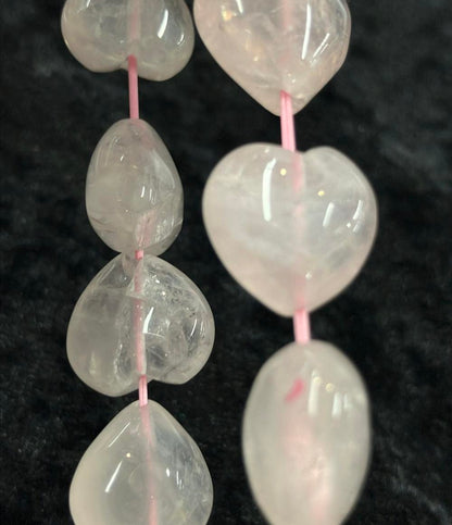 ブレスレット ローズクォーツ 5-6mm　ハートモチーフ レディース