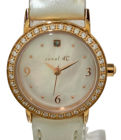 canal4℃ 腕時計 クオーツ シェル レディース カナルヨンドシー