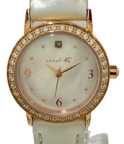 canal4℃ 腕時計 クオーツ シェル レディース カナルヨンドシー