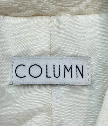 COLUMN ベスト ダウンジレ スナップボタン ジップアップ 21AW ジャカードペプラムジレ 22-140-06-080017 レディース SIZE 38 (M) コラム