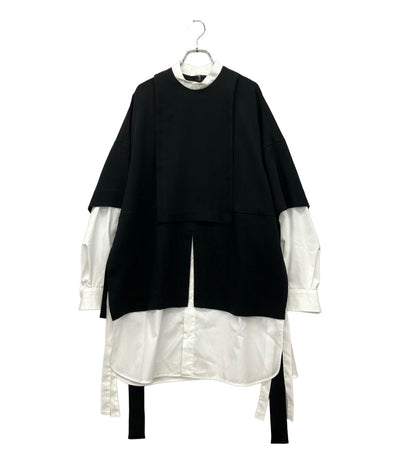 エンフォルド 長袖ジョーゼットメンズレイヤードプルオーバー レディース SIZE 38 (S) ENFOLD