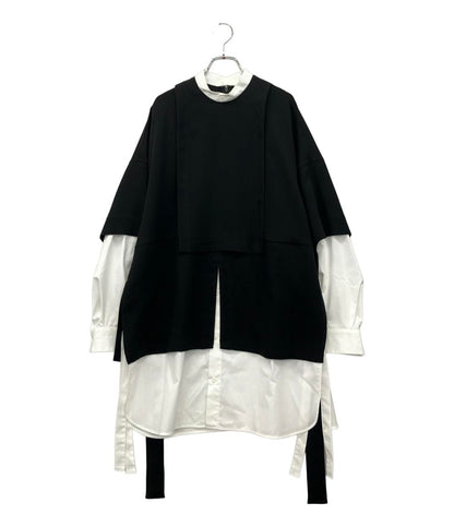 エンフォルド 長袖ジョーゼットメンズレイヤードプルオーバー レディース SIZE 38 (S) ENFOLD