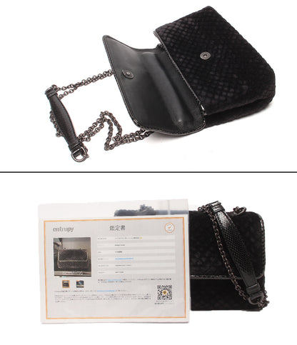 BOTTEGA VENETA チェーンショルダーバッグ 肩掛け ベロア レディース ボッテガ・ヴェネタ