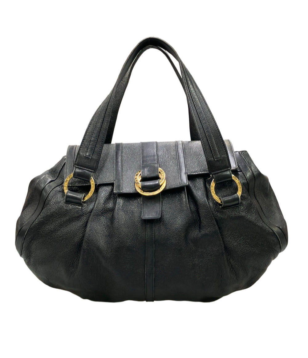 ✨極美品✨　BVLGARI ボストン　ハンドバッグ　レザー　革　黒 BVLGARI（ブルガリ） 送料無料 ミニボストンバッグ ショルダーバッグ