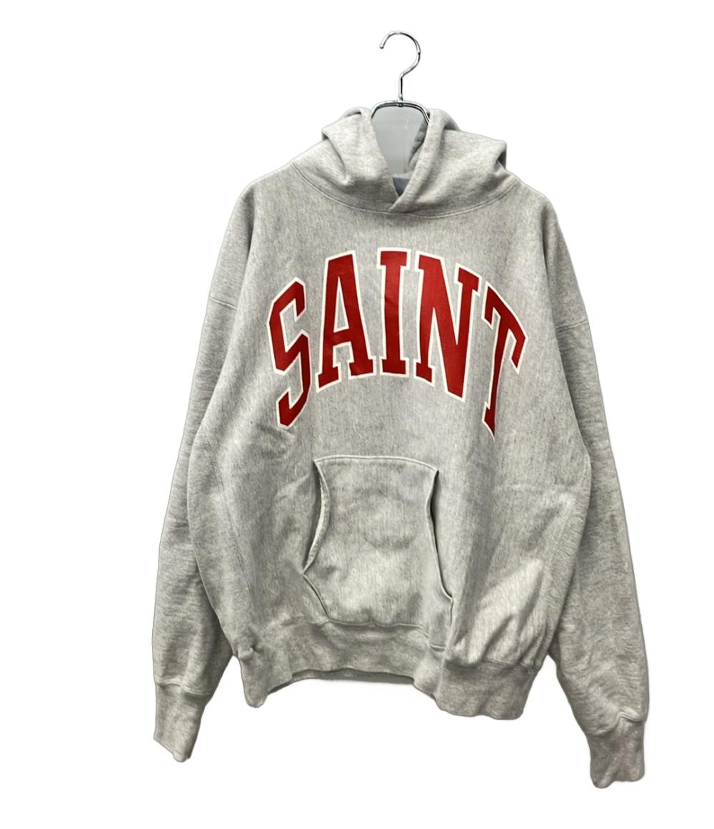 SAINT MICHAEL 長袖パーカー スウェット 23AW ロゴ HOODIE ARCH SAINT SM-A23-0000-031 メンズ SIZE XL セントマイケル