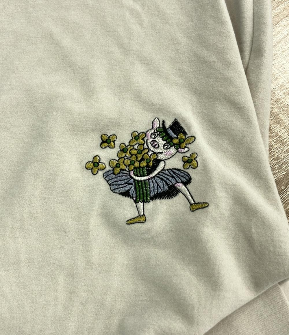 OLLEBOREBLA 長袖 タートルシャツ ブタ刺繍入り レディース オレボレブラ