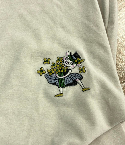 OLLEBOREBLA 長袖 タートルシャツ ブタ刺繍入り レディース オレボレブラ