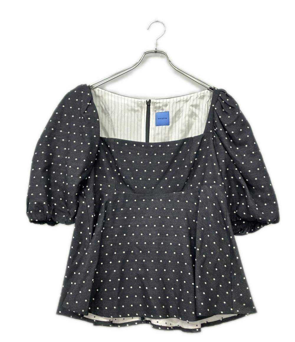 macgraw 半袖 パフスリーブドットブラウス レディース SIZE 42 (L) マックグロー