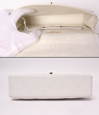 CHANEL チェーンショルダーバッグ Wチェーン Wフラップ 肩掛け ラムスキン パリ限定 マトラッセ レディース シャネル