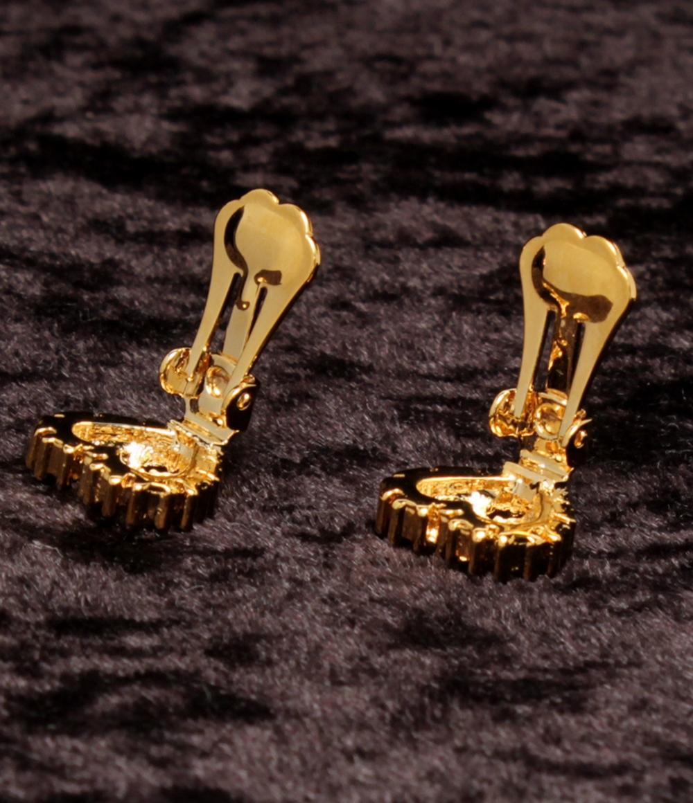 美品 Christian Dior ネックレス イヤリング Diorロゴ ハートモチーフ 2点セット レディース クリスチャンディオール