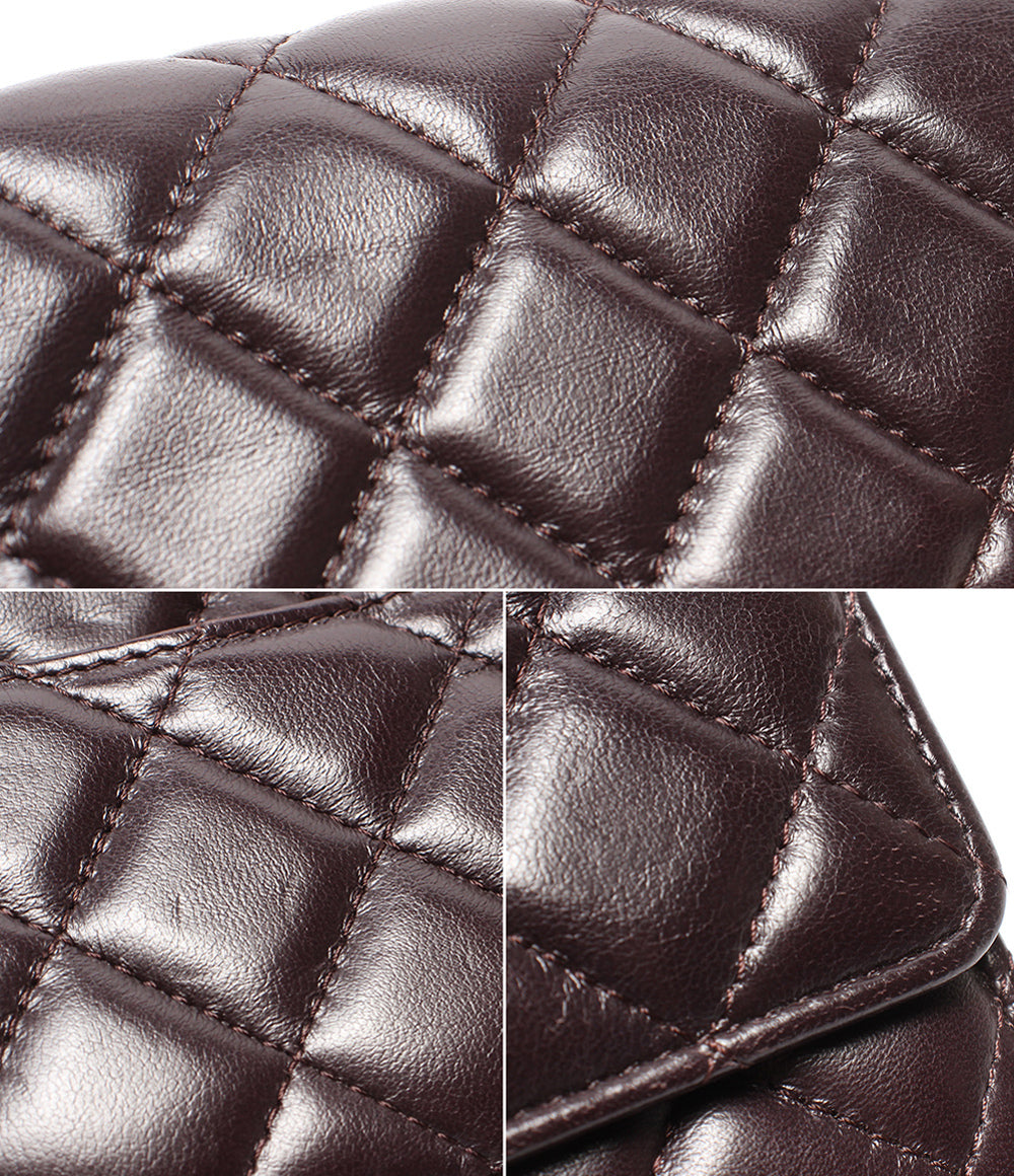 CHANEL チェーンウォレット ゴールド金具 マトラッセ ラムスキン AP3043 レディース シャネル
