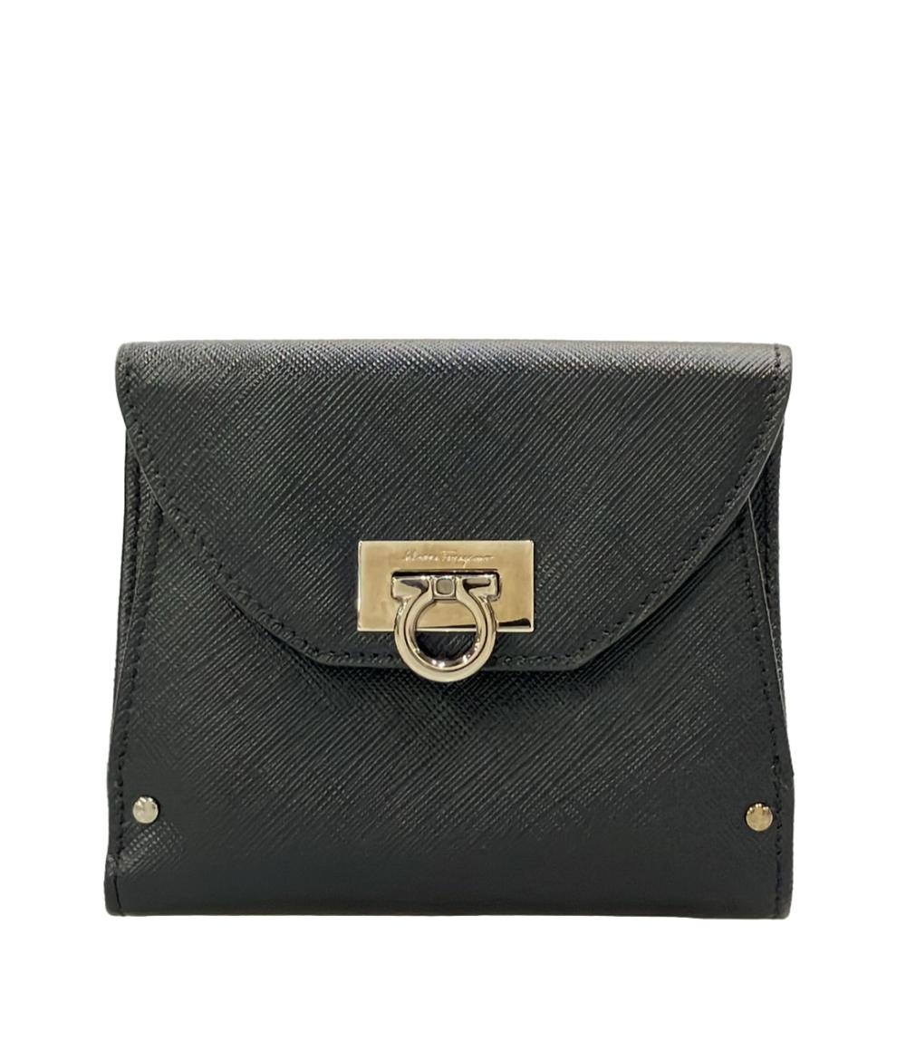 訳あり Salvatore Ferragamo 二つ折り財布 ガンチーニ JL-22 4208