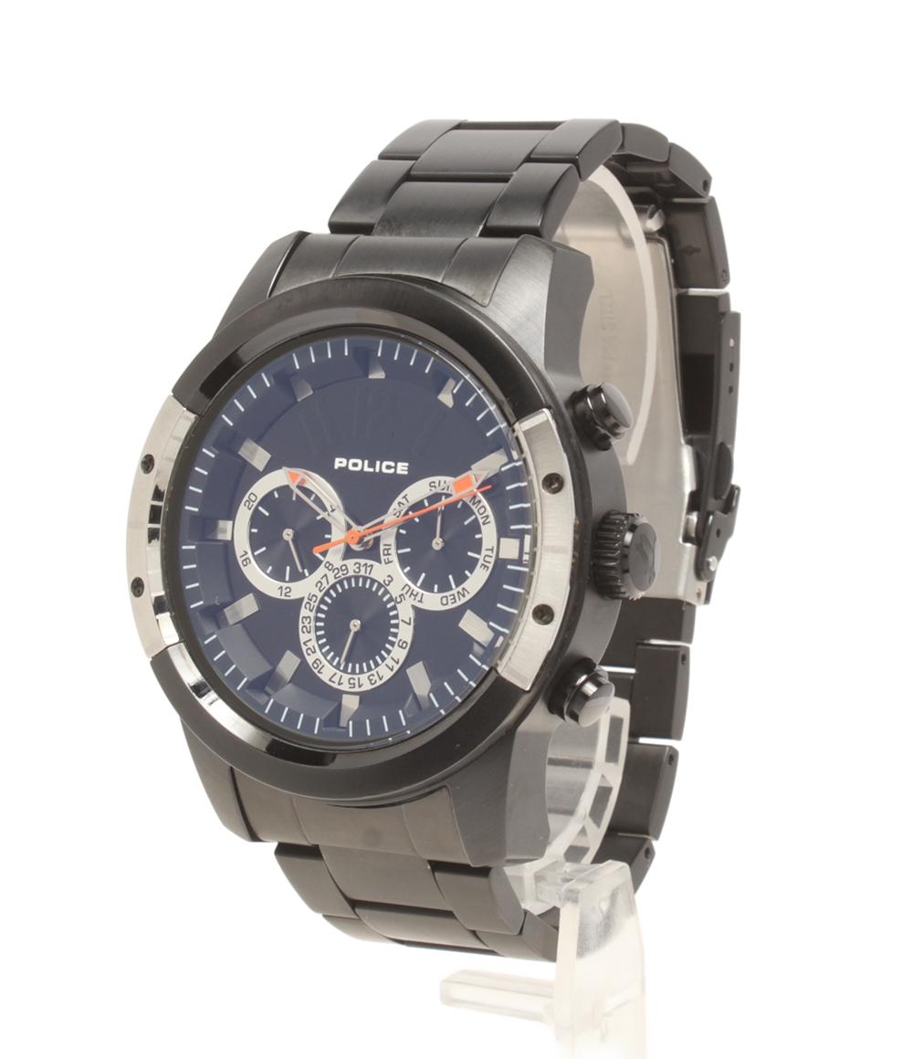POLICE 腕時計 クオーツ ブラック PL.14528J メンズ ポリス