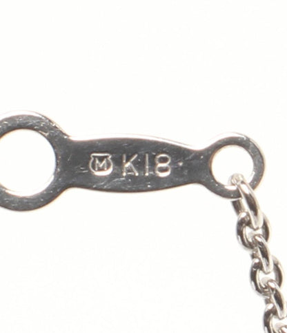 美品 MIKIMOTO ネックレス K18 ダイヤ0.09ct ダンシングストーン レディース ミキモト