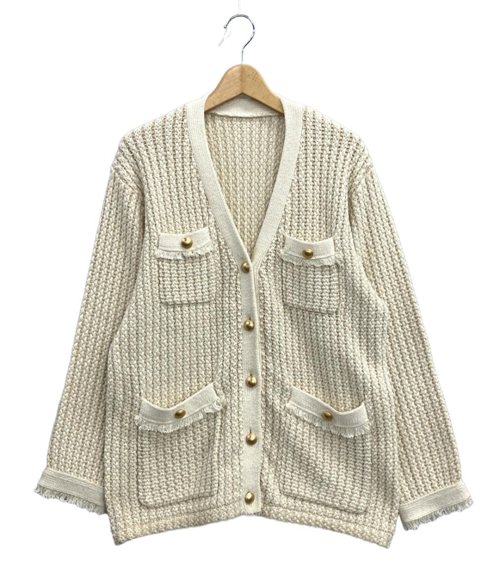 ナノユニバース ツイードジャケット ノーカラー レディース SIZE M (M) nano universe