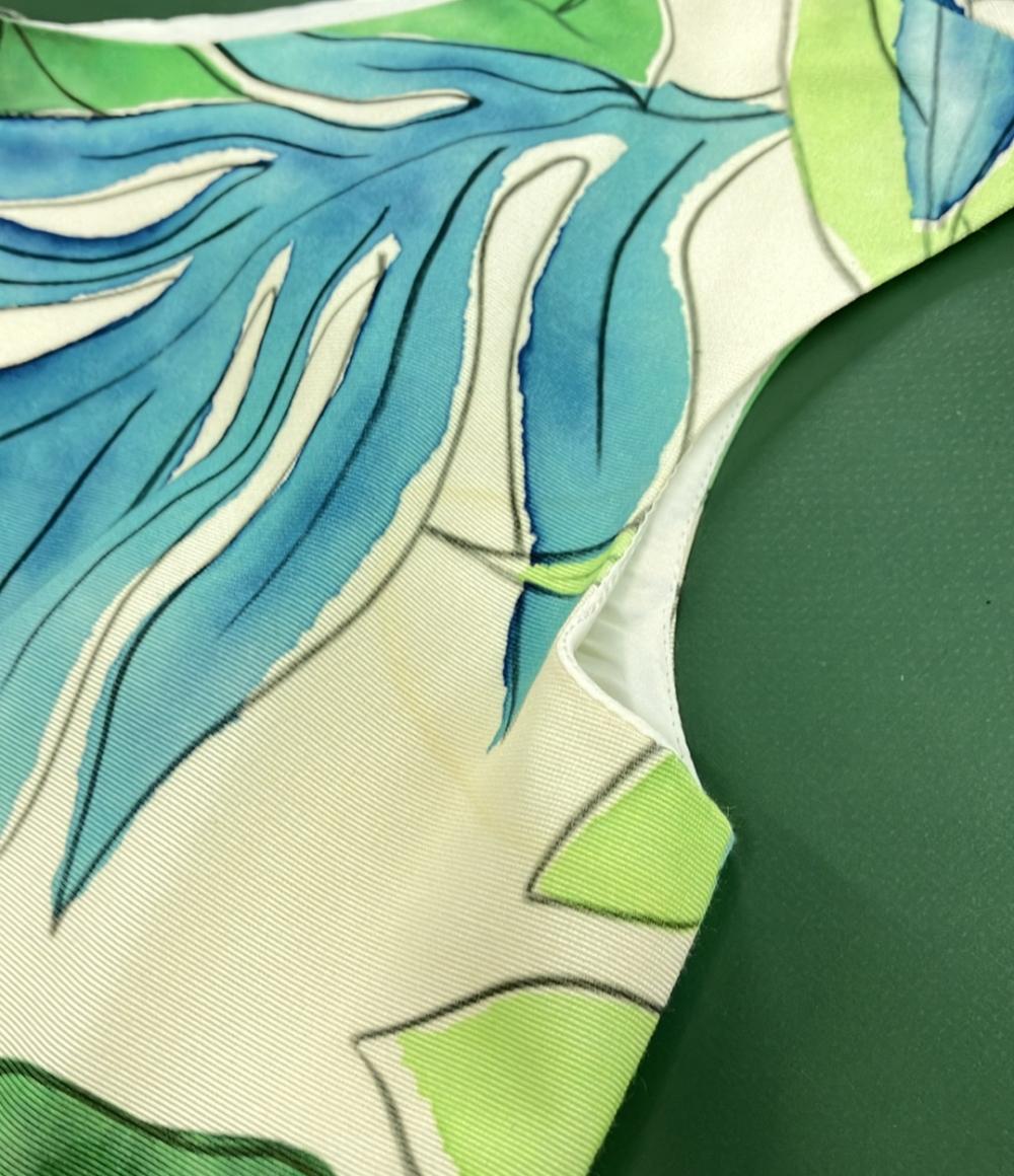 訳あり アナイ ボタニカル柄ノースリーブフレアミディアムワンピース レディース SIZE 38 (S) ANAYI