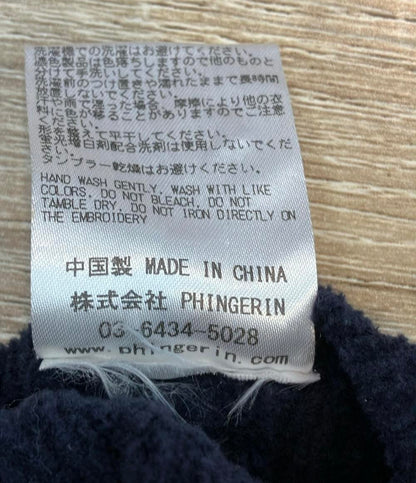 PHINGERIN 長袖カーディガン ニット ナイロン混 スプリング デニムジャケット風手編み PG1 Knit PD-212-KN-041 メンズ SIZE L フィンガリン