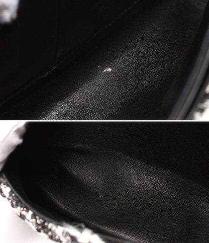 シャネル ショルダーバッグ ハンドバッグ 肩掛け ツイード ダブルチェーン ダブルフラップ シルバー金具 マトラッセ25 レディース CHANEL