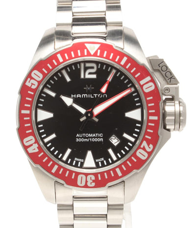 HAMILTON 腕時計 フロッグマン カーキ ネイビー 自動巻き ブラック H777250 メンズ ハミルトン