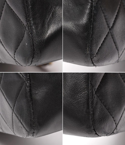 シャネル チェーンショルダーバッグ Ｗチェーン ダブルフラップ ゴールド金具 ラムスキン 0番台 マトラッセ27 レディース CHANEL