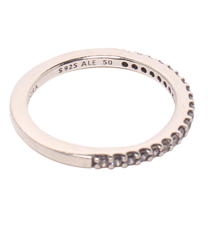 美品 PANDORA リング 指輪 SV925 ハーフエタニティ レディース SIZE 10号 パンドラ